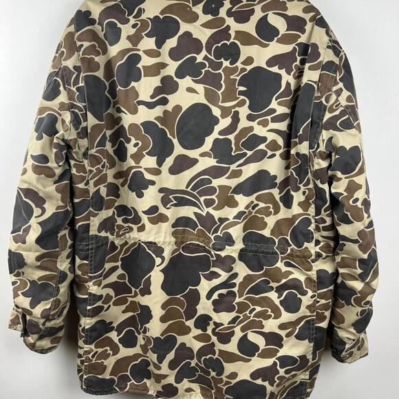 Vintage Duck Bay Camo Hunting Jacket L Korea M65/35 Poly Cotton Duck Print - Picture 2 of 9